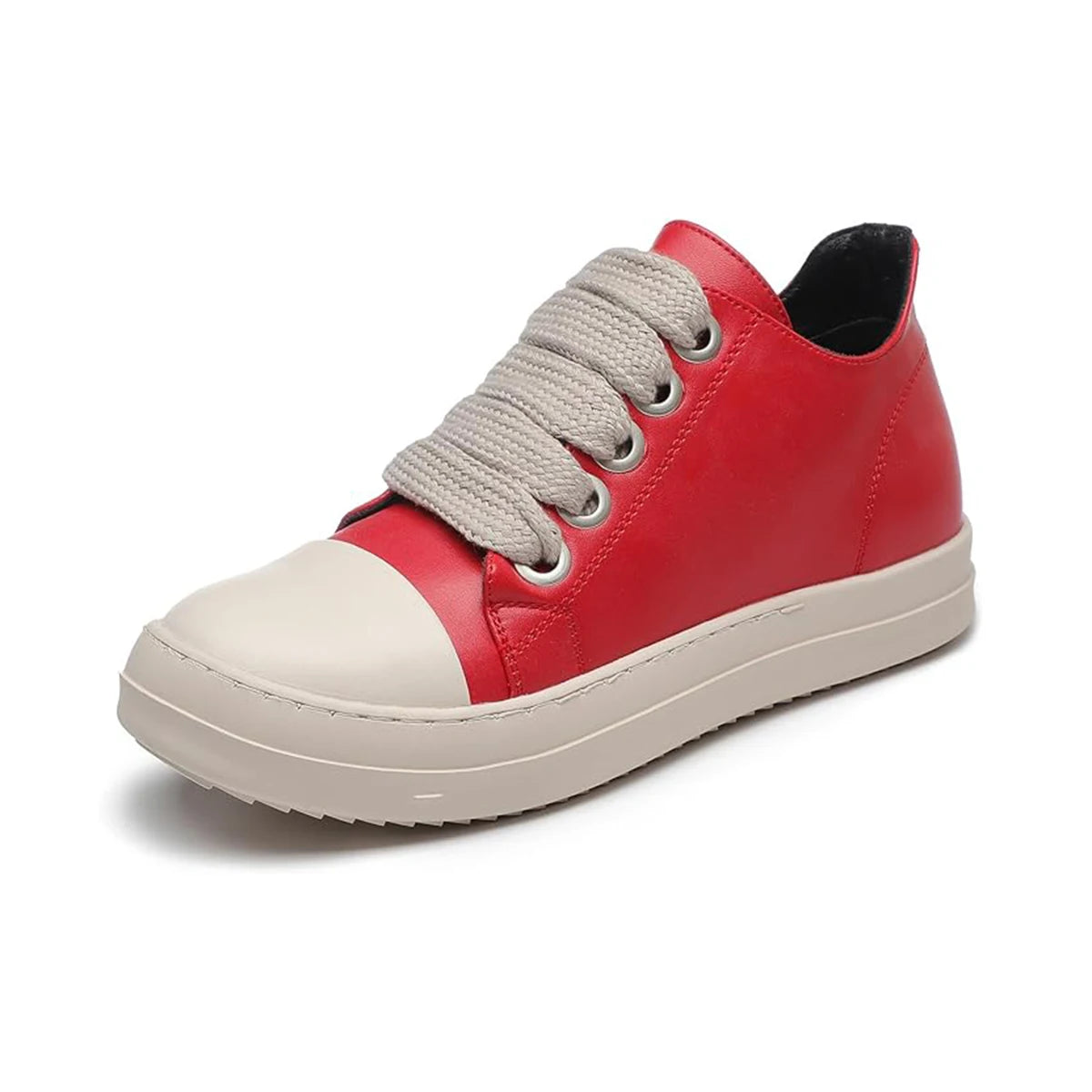 Men's Coarse Shoelaces, Low Cut Flat Bottom Casual Shoes/Minimalist College Style Sports Shoes