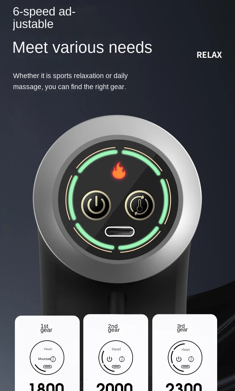 New Electric Powerful Percussive Mini Hot and Cold Massage Gun/Muscle Relaxation Home Portable Gym Use Fascial Massager Gun