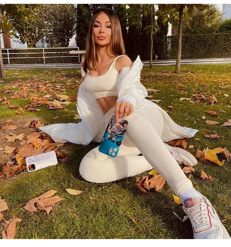 Seamless Knit Yoga Leggings Women Thread Solid Tights Gym Workout Running/Stretchy High Waist Hip Lifting Skinny Gym Leggings