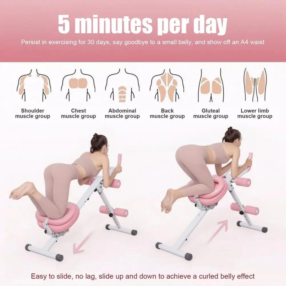 Height Adjustments Abdominal Trainer Ab Machine with LCD Display Screen/Foam Handle Full Body Workout Abdominal Exercise Machine