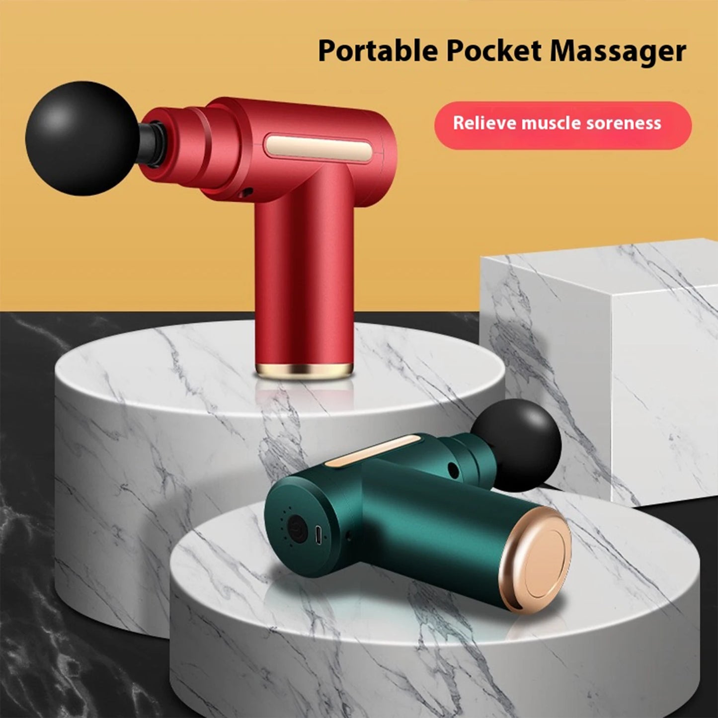 New Portable Fascia Gun Deep Tissue Massage Mini Lightweight/and Adjustable Speed Massage Equipment Suitable for the Whole Body