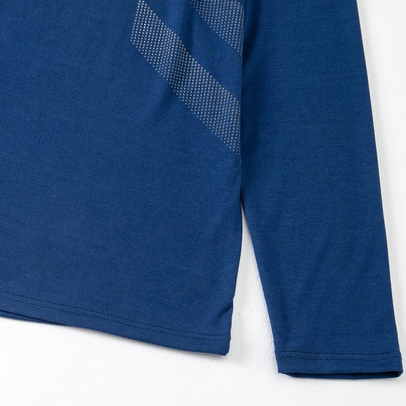 3-piece Autumn/Winter Men's Fashionable Printed Sports Warm Long Sleeved T-shirt/Plus Size Fitness Running Casual Versatile Top