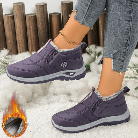 Women's shoes, casual shoes fleece thickened, warm/soft-soled anti-slip and comfortable snow boots