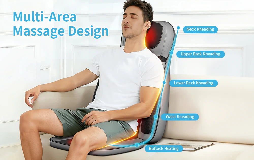 Shiatsu Neck Back Massager with Heat Adjustable Massage Chair Pad/Back Support Massage Seat Cushion for Full Body Massager
