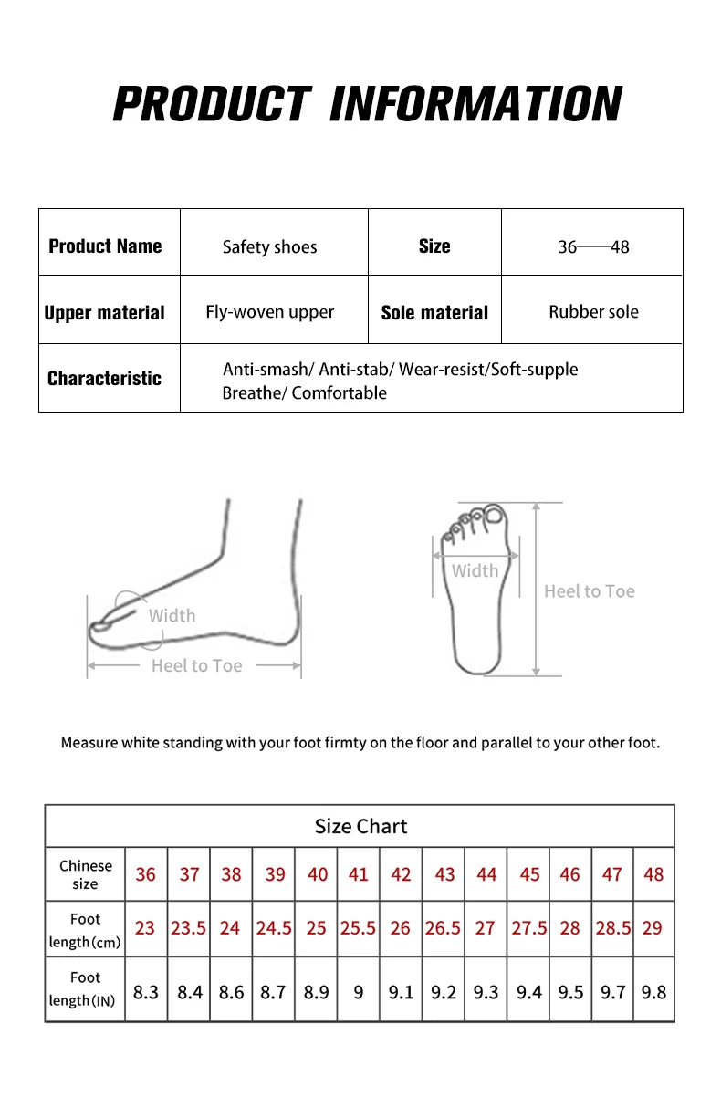 Soft-soled, comfortable anti-smash/anti-puncture and breathable safety shoes