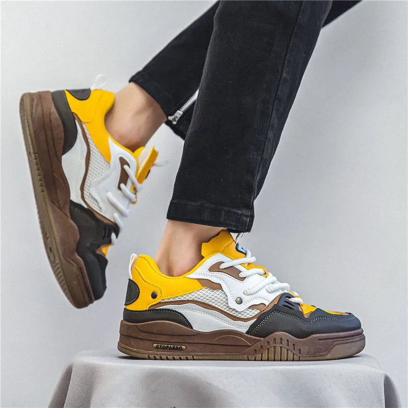 Men's shoes four seasons of the new style students/retro platform leisure sports shoes