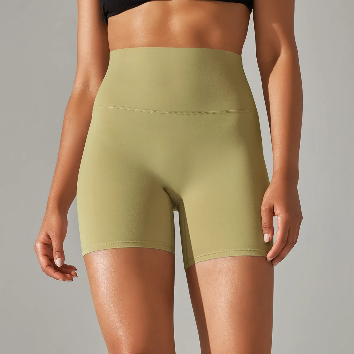 Women High Waist Breathable Yoga Fitness Shorts Stretch Sports Leggings/Running Cycling Summer Daily Workout Gym Athletic Shorts