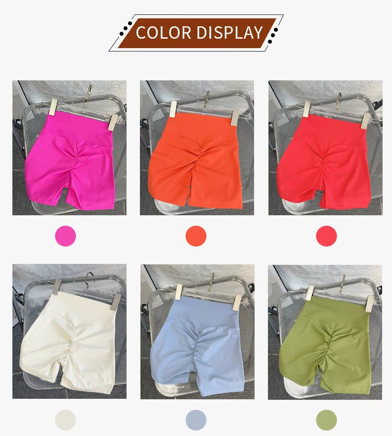 Women Sports Short Yoga Legging Shorts Squat Proof High Waist/Fitness Tight Shorts Quick Drying Cycling Workout Gym Shorts