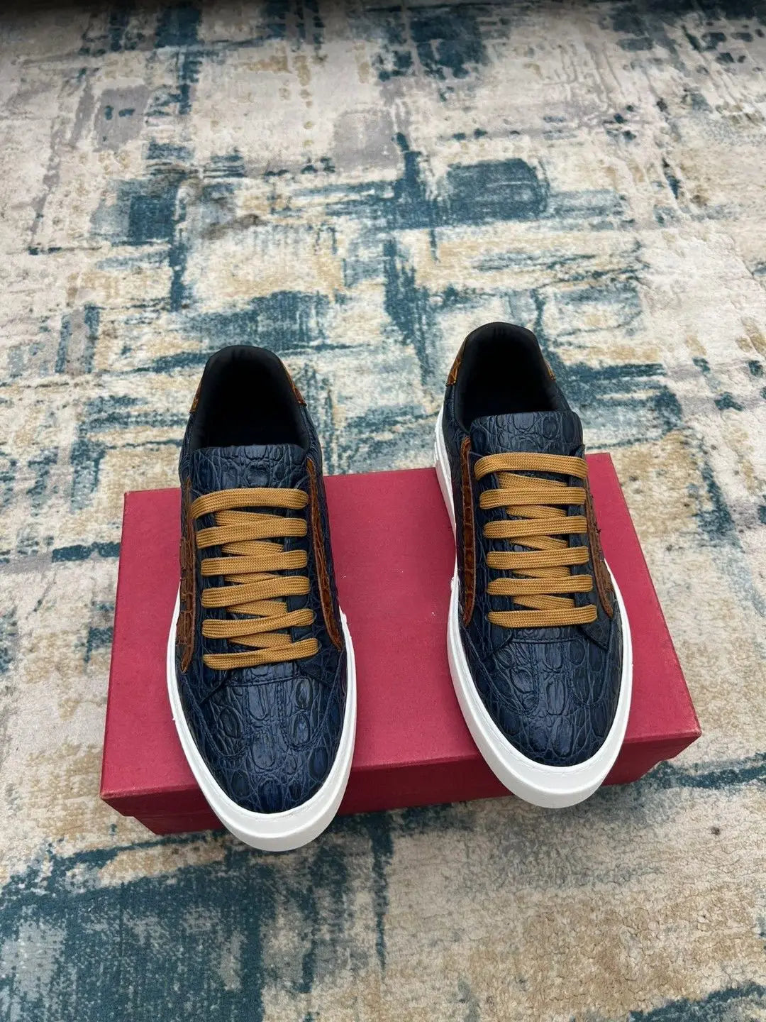 2026 New Arrival Men's Genuine Leather Board Shoes/Low Top Platform Sole Lace Up British Style for Daily Use