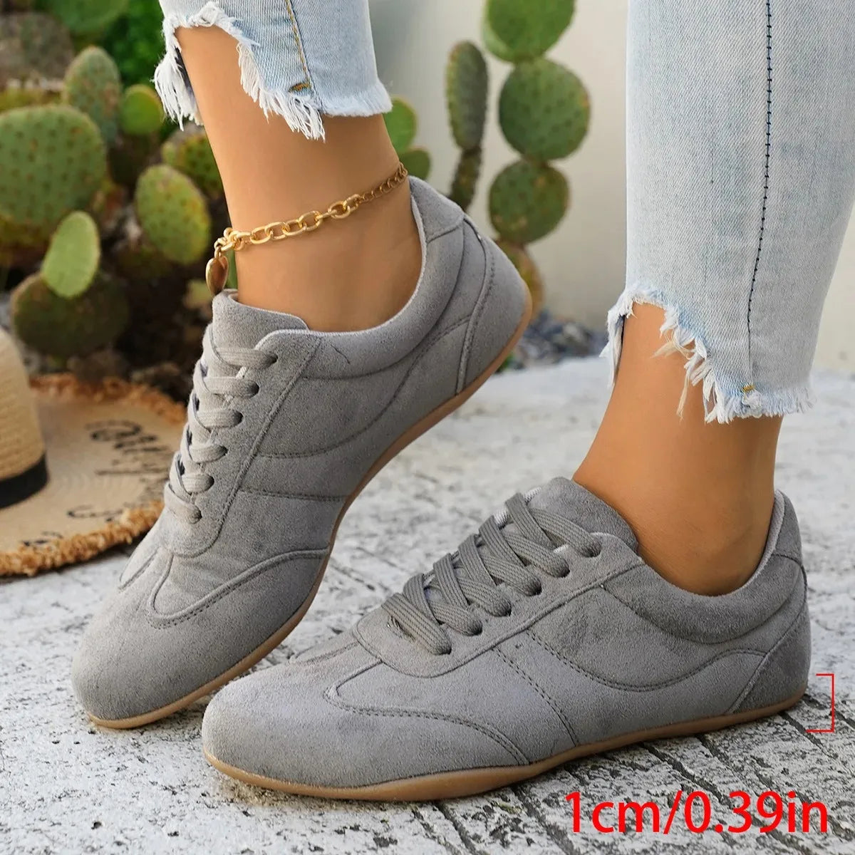 Women's Casual Flat-Soled Non-Slip Wear-Resistant Sport Spring/Autumn Round-Toe Soft And Comfortable Women Single Shoes