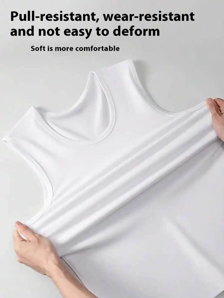 FRACTYR Men's Casual Sports Fitness Solid Color Narrow Shoulder/Tank Top | Daily Fashion Versatile Sleeveless T-Shirt