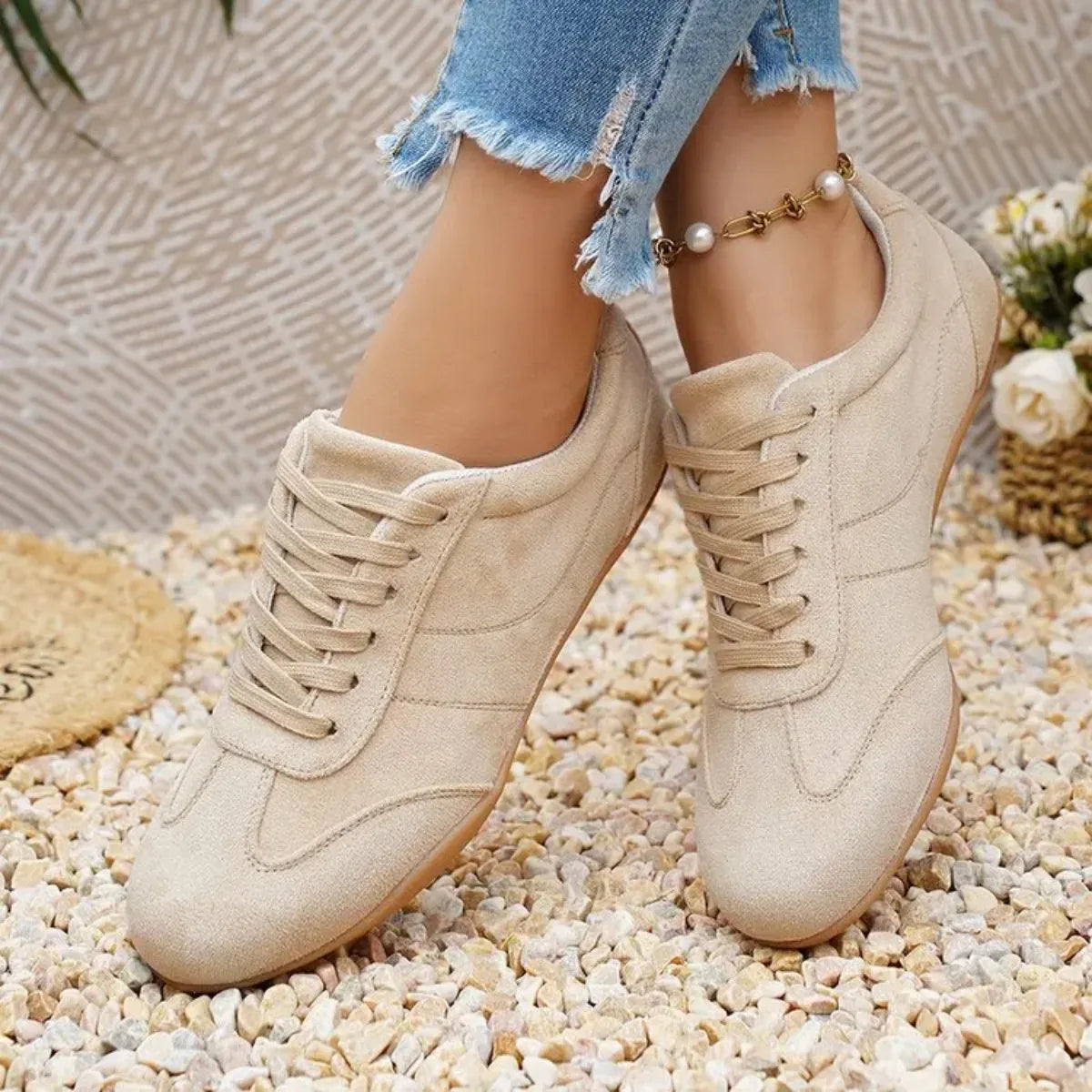 Women's Casual Flat-Soled Non-Slip Wear-Resistant Sport Spring/Autumn Round-Toe Soft And Comfortable Women Single Shoes