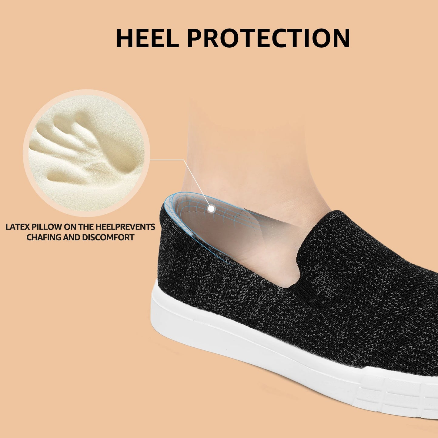 STQ Knit Slip on Shoes Women Breathable Loafers/Comfortable Knit Casual Shoes for Women