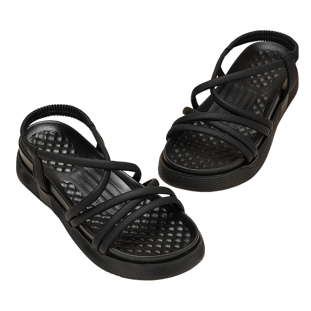 Women's Beach Sandals Thin Strap Platform Shoes/Summer New Soft Sole Sporty Sandals Versatile Flat Shoes