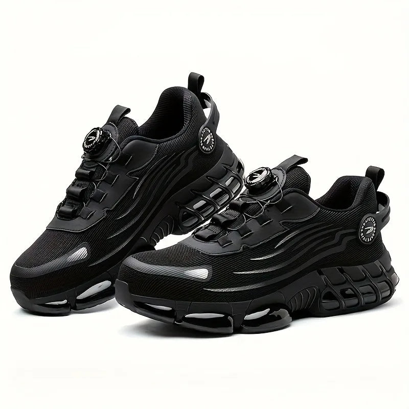 New Men's Safety Work Shoes Puncture Proof Indestructible/Rotated Buckle Waterproof Durable Sneakers for Men