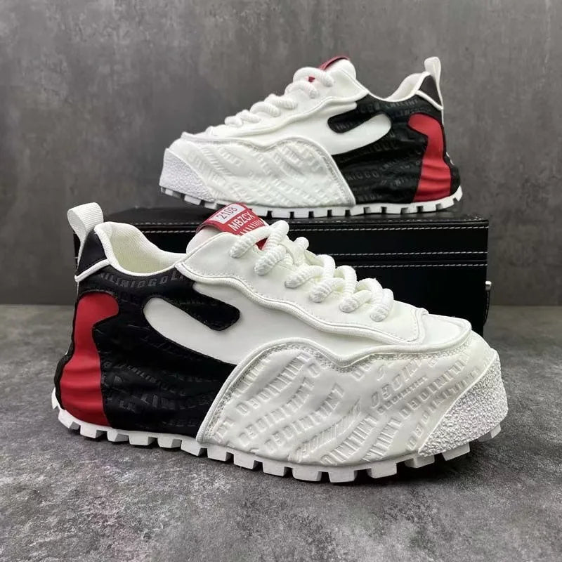 Fashion Men Casual Faux Leather Sneakers Brand Tennis Male/Wedged Spring Summer Breathable Trainers Man Gym Run Shoes