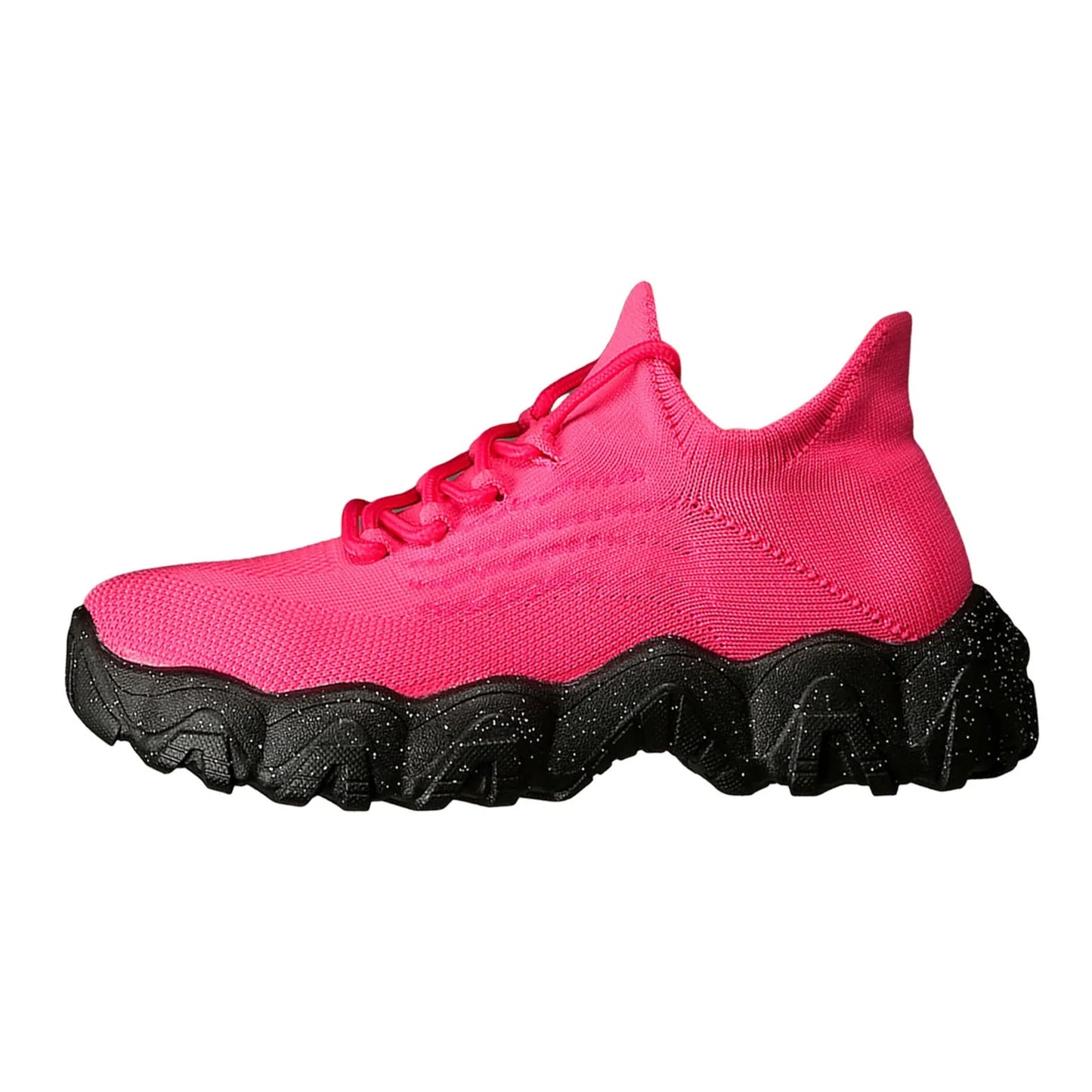 Running Sports Shoes For Women Breathable Flying Woven/Lace Up Socks Shoes Slip On Casual Lightweight Sporty Sneakers