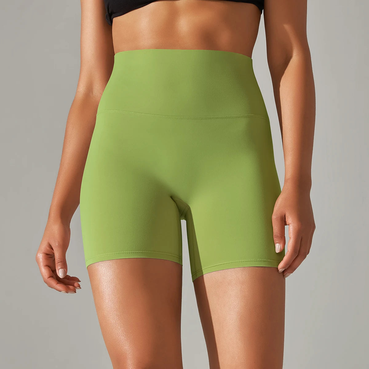 Women High Waist Breathable Yoga Fitness Shorts Stretch Sports Leggings/Running Cycling Summer Daily Workout Gym Athletic Shorts