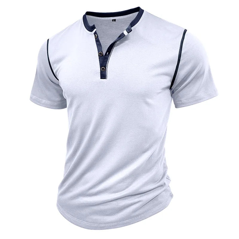 Men s Lightweight V-Neck T-Shirts Breathable  Fit Solid Color/Short Sleeve Casual Tops Summer Fashion Tee Shirt