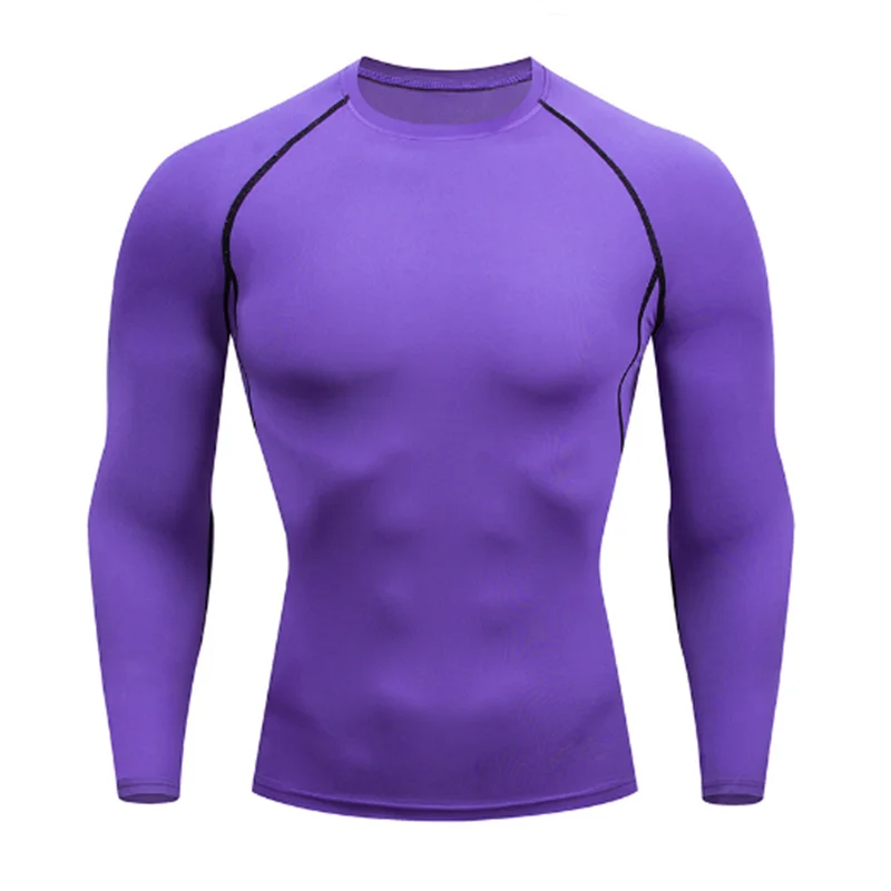 Men Bodybuilding Sports T-Shirt Quick Dry Running Shirt Long Sleeve/Compression Top Gym T Shirt Men Fitness Tight Rash guard