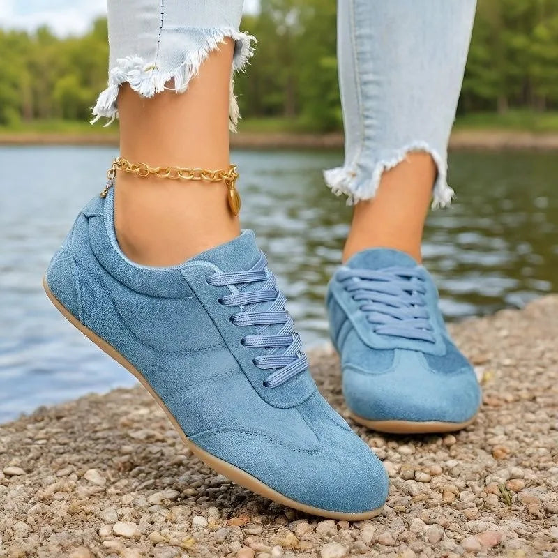 Women's Casual Flat-Soled Non-Slip Wear-Resistant Sport Spring/Autumn Round-Toe Soft And Comfortable Women Single Shoes