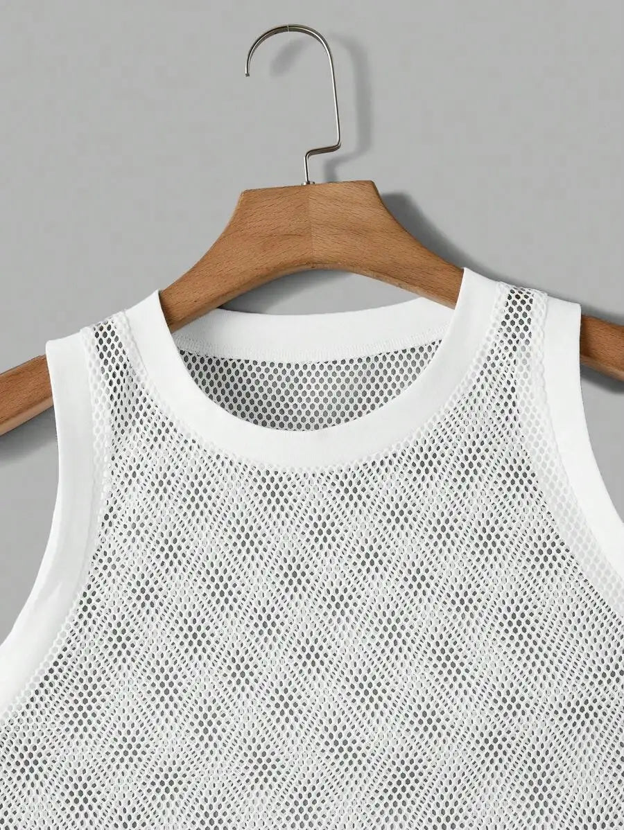 Men's Mesh Sleeveless Tank Top/For Casual Daily Wear Spring Summer