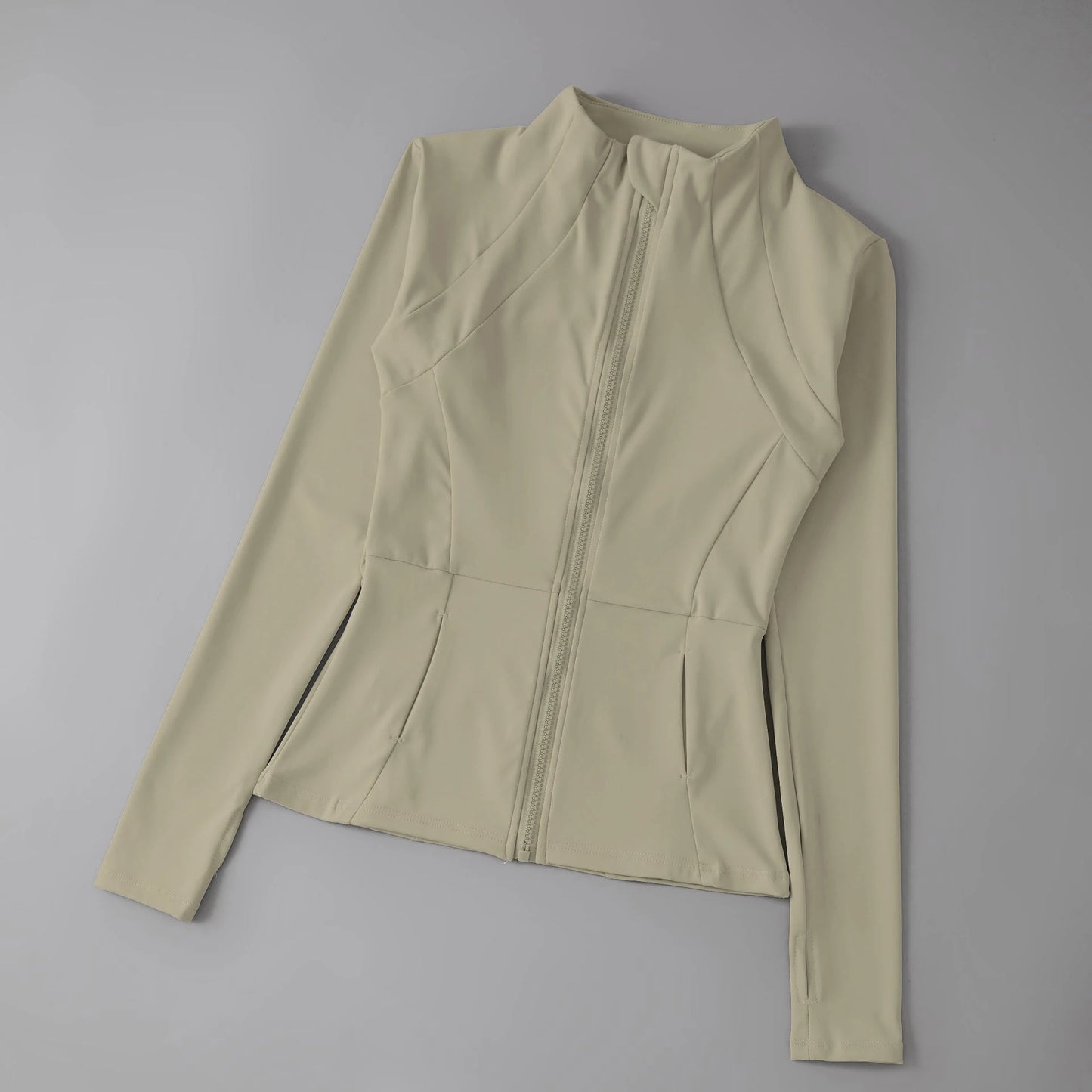 New yoga wear ladies coat round high elastic loose exercise/yoga fitness long sleeve stand-up collar yoga tops