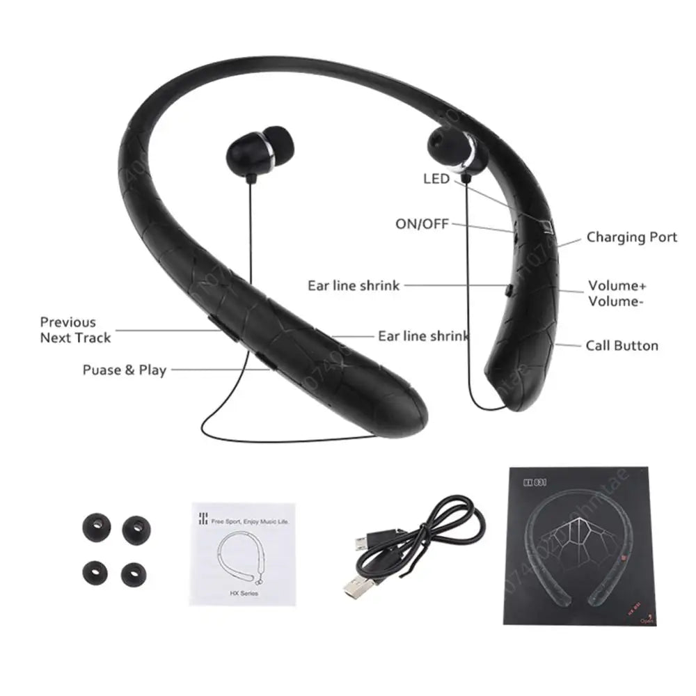 Neckband Headset Noise Canceling Stereo Earphones/Bluetooth-Compatible5.0 Earbuds