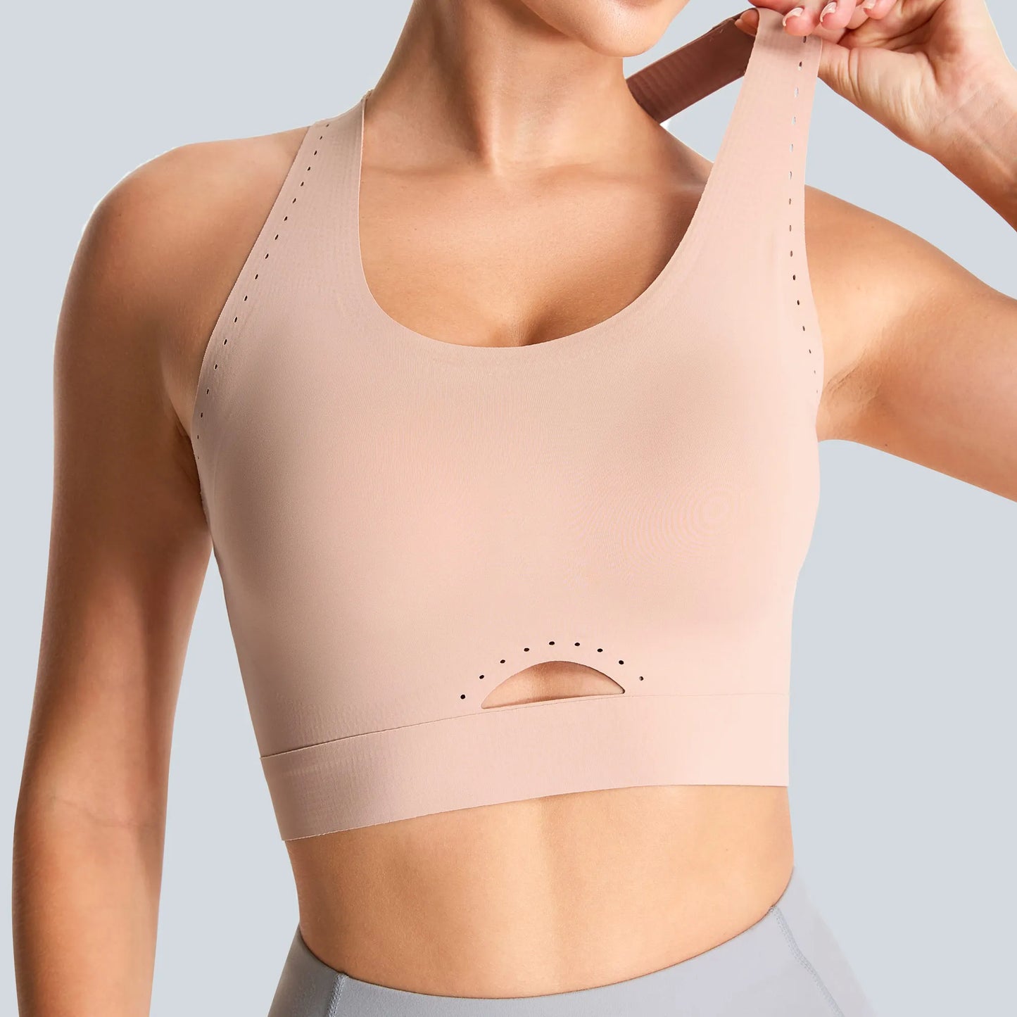 THE GYM PEOPLE Women's Wireless Cross Back/Sports Bras Padded Low Impact Seamless Bra