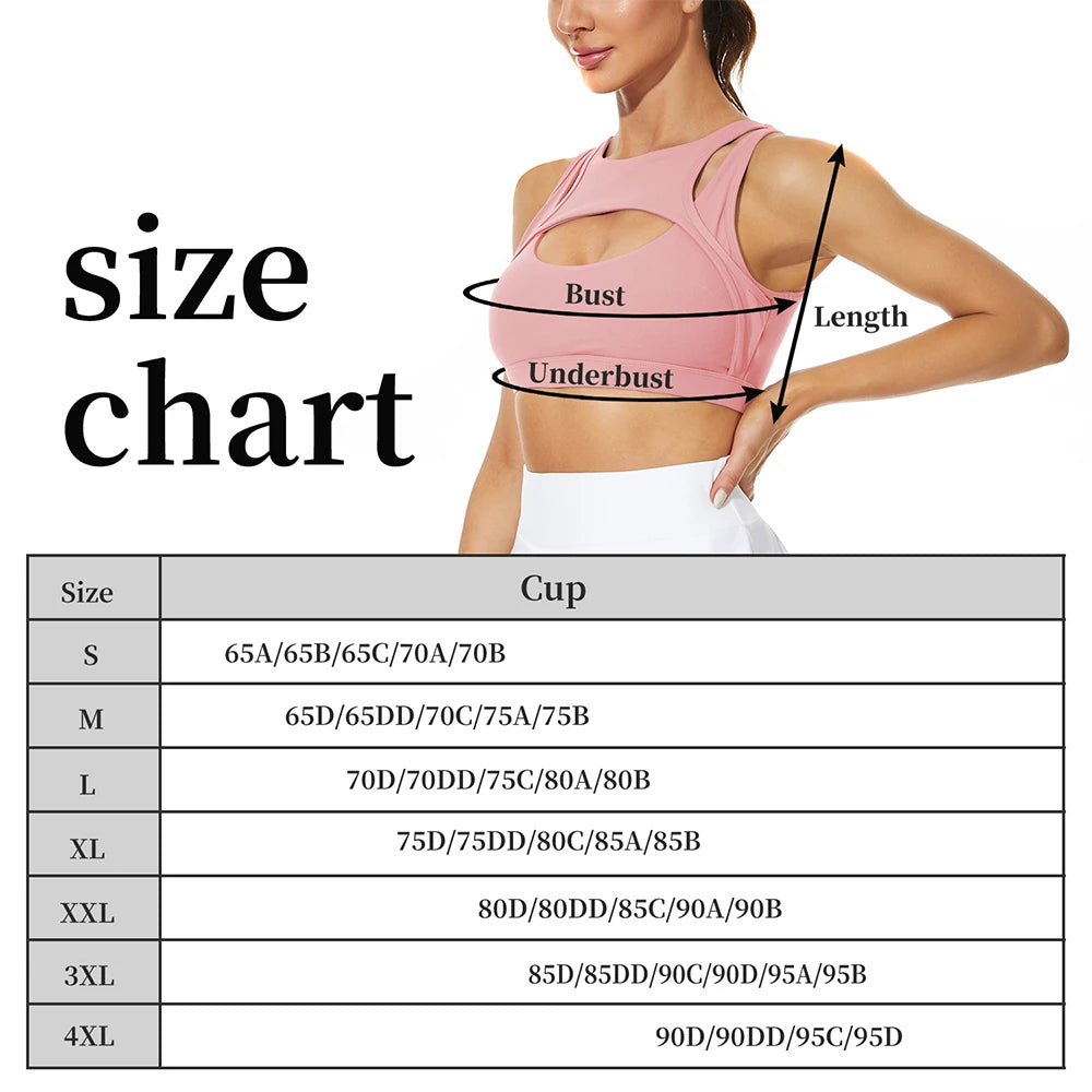 Removable Cups Sports Bra Shockproof Running Fitness Anti-sagging Upper Collection/Soft Support High-strength Women's Yoga Vest
