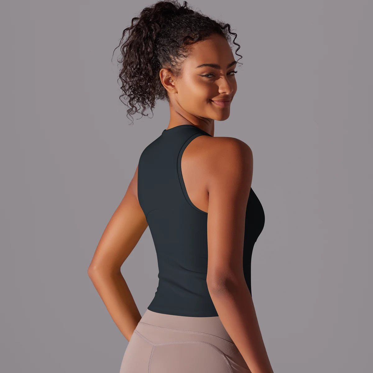 Sleeveless Yoga Vest Slim Sportswear  Stretchy Slim Sports Bra/Breathable Pleated Tank Top Quick Dry Fitness Wear Sexy Slim Top