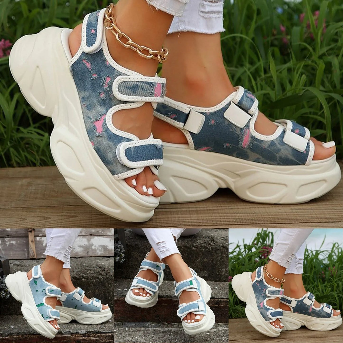 Luxury Woman Sandal New Casual Sports Sandals For Women/Thick Soled Open Toe Sandals For Women Sandals Women