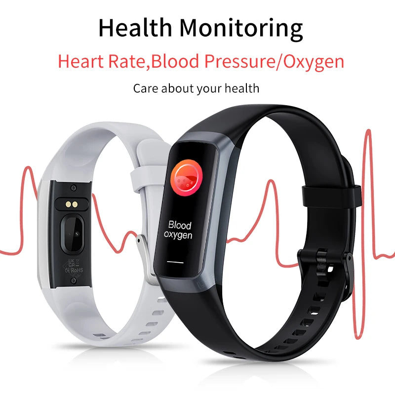 LIGE Amoled Smart Watch Smartwatch Band Women Heart Rate Blood/Waterproof Connected Smart Bracelet Sport Fitness Tracker  Watch
