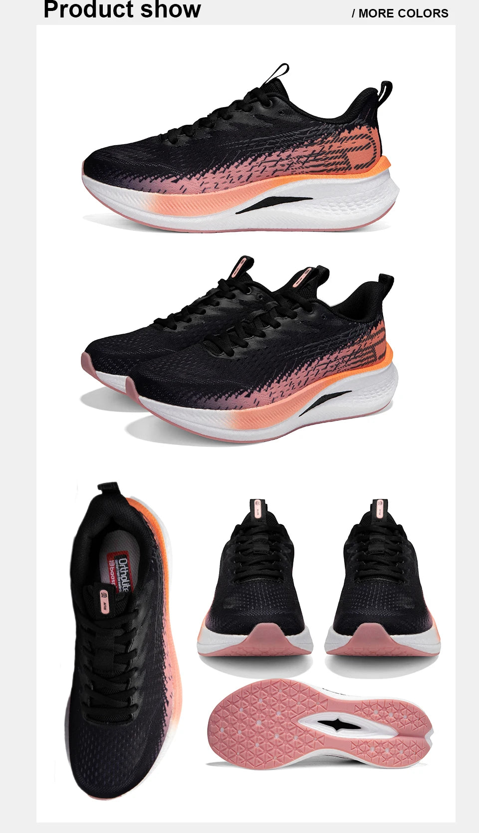 Baasploa Women Professional Running Shoes Outdoor Carbon Plate/Non Slip Sports Shoes Female Casual Breathable Jogging Sneakers