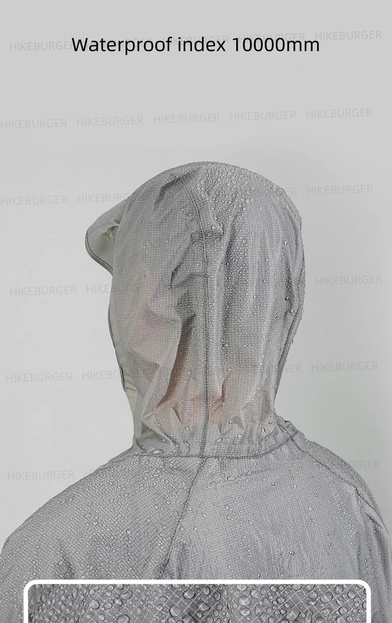 3F UL GEAR QingSuo Spilt Rain Poncho Outdoor Ultralight/Sleeve Rain Coats 15D Nylon Waterproof Hiking Cycling Jacket