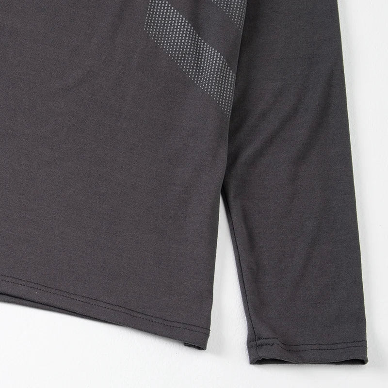 3-piece Autumn/Winter Men's Fashionable Printed Sports Warm Long Sleeved T-shirt/Plus Size Fitness Running Casual Versatile Top