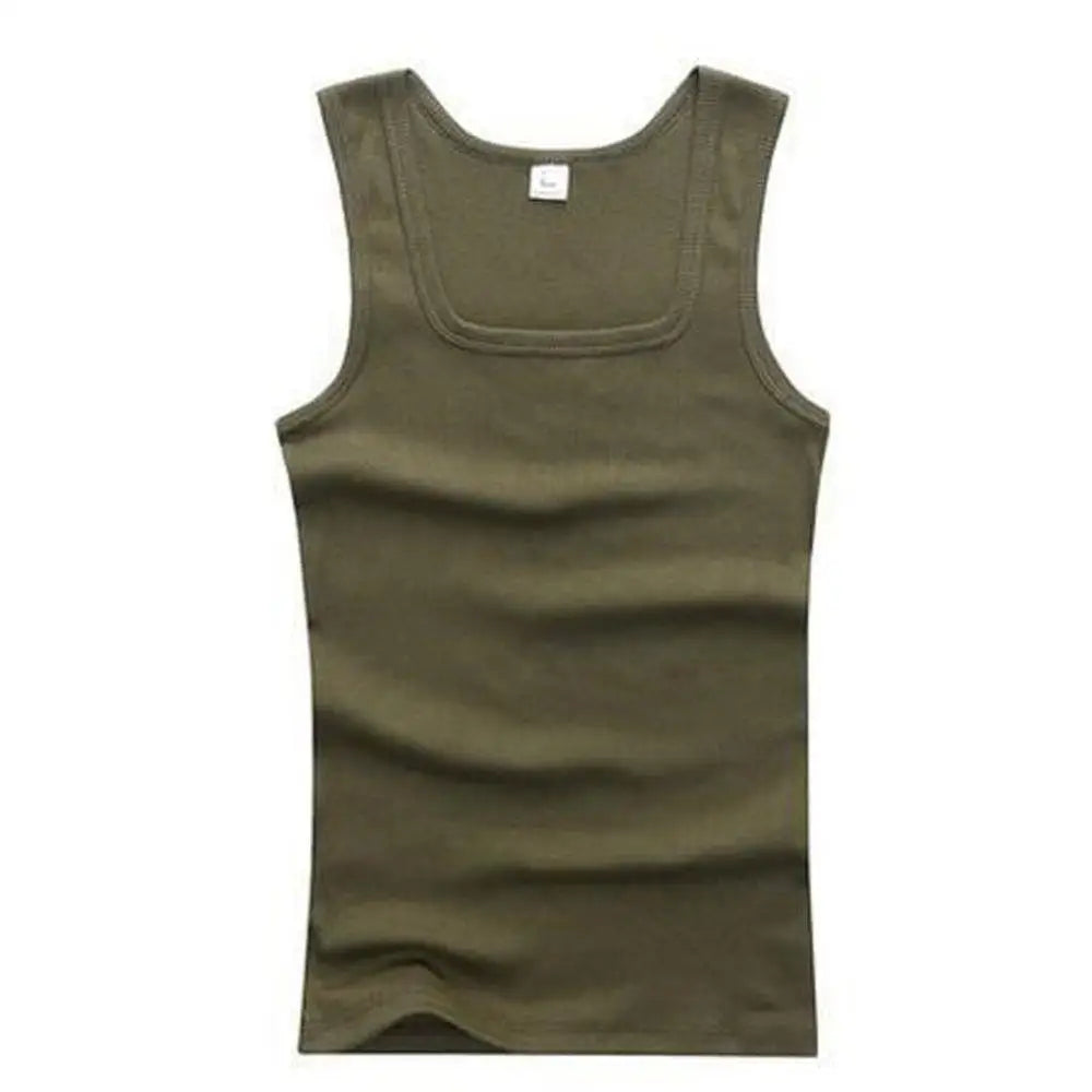 Hot Sale Men's Sleeveless Breathable Fitness Vest Basic Elastic Tank Top/Men's Cotton Bodybuilding T-shirt Classic Color Clothes