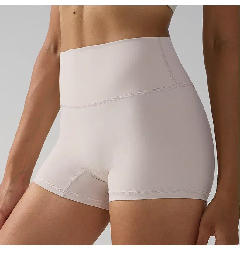 Women's Sports Yoga Shorts with High Waist Hip Lift Fitness/Running Cycling, 3-point Shorts Quick Drying Women's Yoga Short
