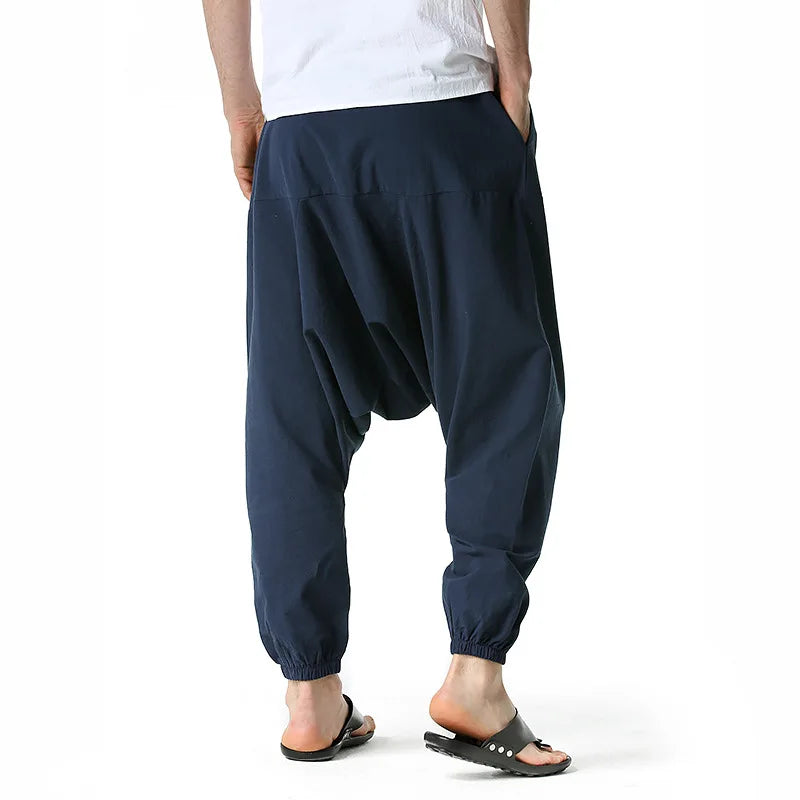 New Men Harem Pants Sweat wear Baggy Casual Yoga Loose Cotton/Sport Jogging Pants Cross Pants for Men Streetwear