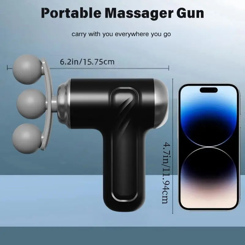 Triple mini fascia gun with 6 modes of exercise perfect for relaxing the waist/back, legs, and muscles throughout the body