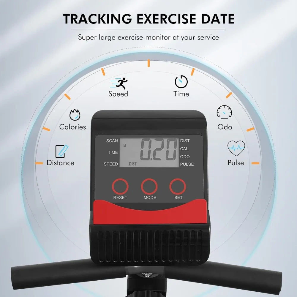 Recumbent Exercise Bike for Home Magnetic Stationary Bike for Adult Seniors/Workout Equipment for Gym, LCD, Heart Rate Handle Bars