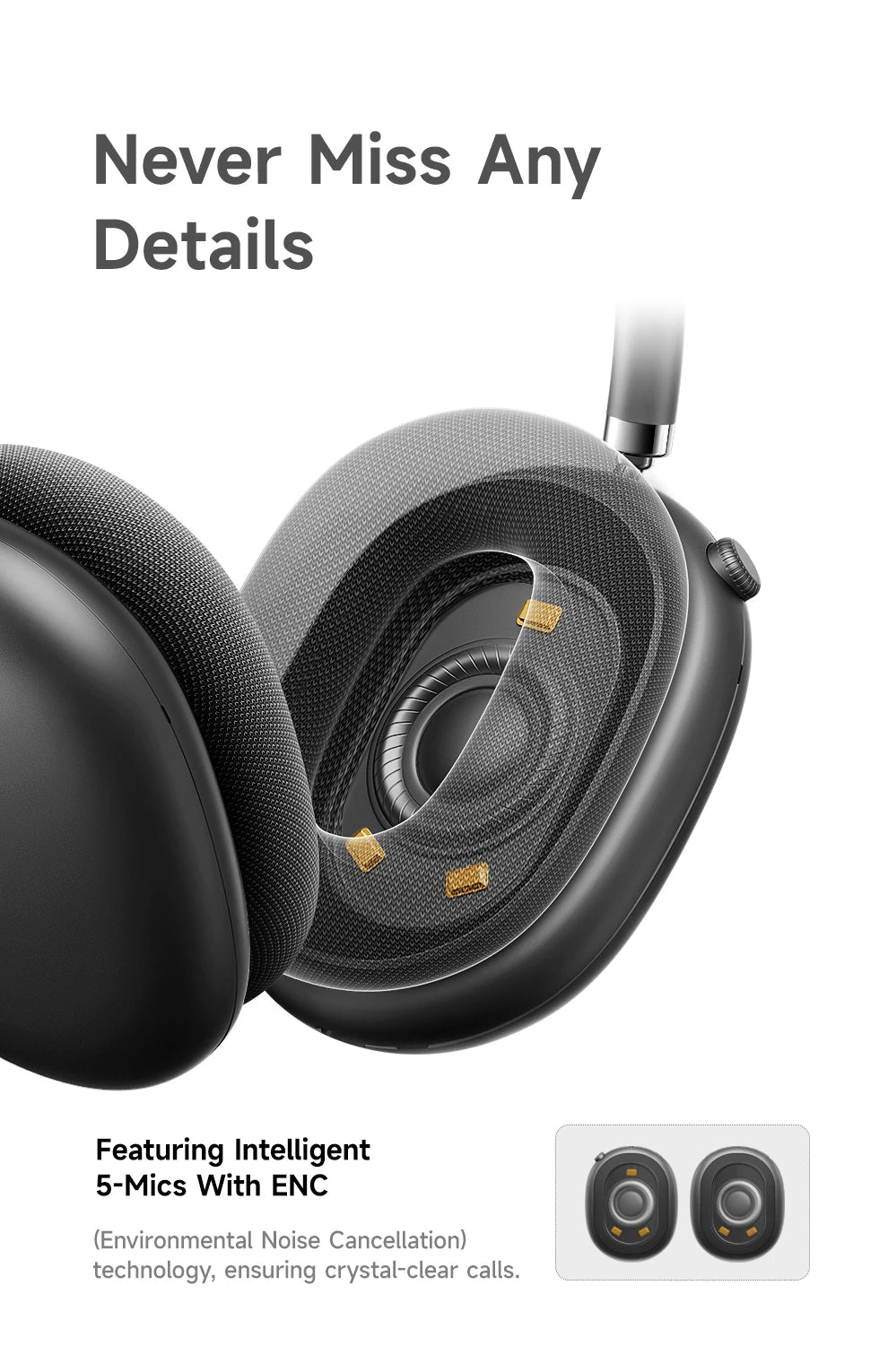 Picun F8 Pro ANC Wireless Headphones Head Tracking 3D Spatial Audio/52dB ANC HIFI Bluetooth Headset ENC HD Mic Low-Latency APP