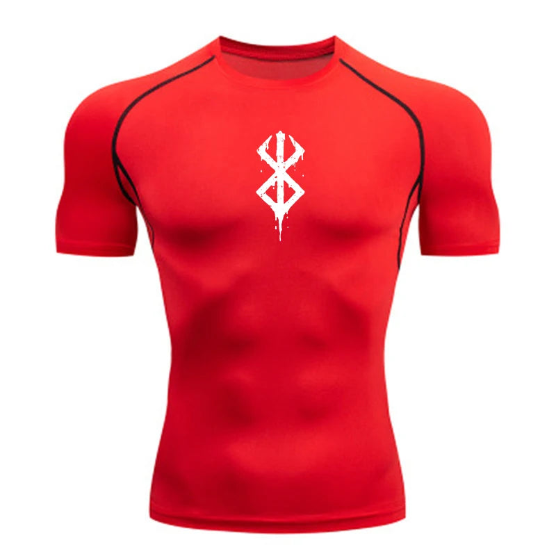 Summer Sports Tops Quick Dry Men's Compression Shirt Short Sleeve/Second Skin Gym Workout Short Fitness Running T-Shirt Men Wear