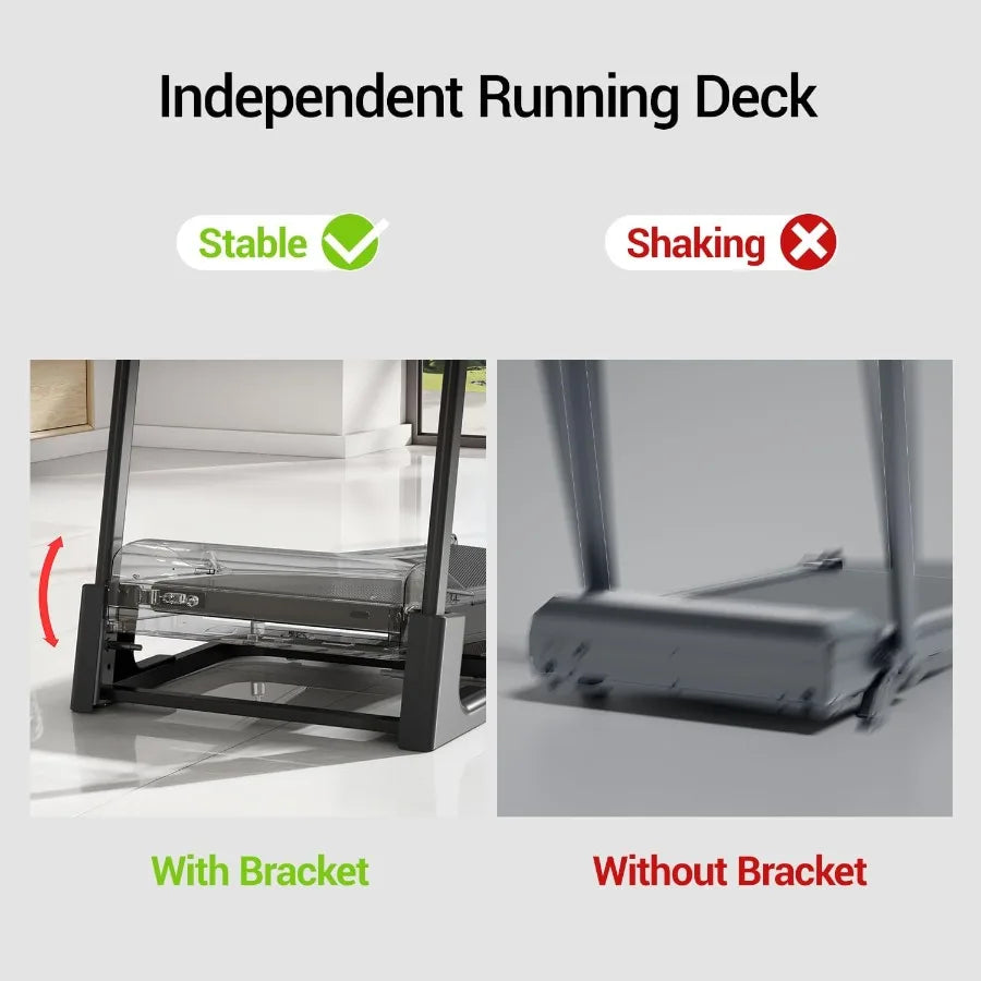 Compact and Quiet Home Fitness Incline Treadmill with Built in Pulse Sensors/for Effective Cardio Workouts 3.0 HP Brushless Moto