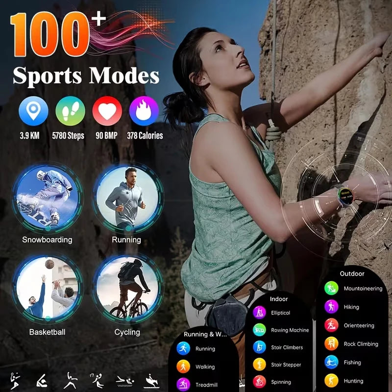 SENBONO Men's Smart Watch for Women Heart Rate Blood Oxygen/Monitor Bluetooth Call Multiple Sport Modes Smartwatch for Men Women