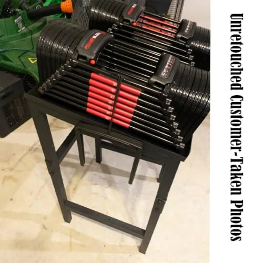 Commercial Heavy Duty Adjustable Dumbbell Stand Kettlebell Stand/Steel Black Weight Rack for Garage/Home Gym
