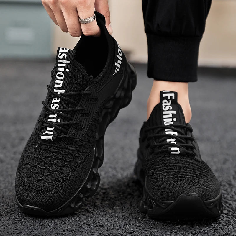 YRZL Men's Breathable Mesh Lightweight Running Shoes Soft Sole/Non Slip Comfortable Sports Shoes for Men Outdoor Walking Casual