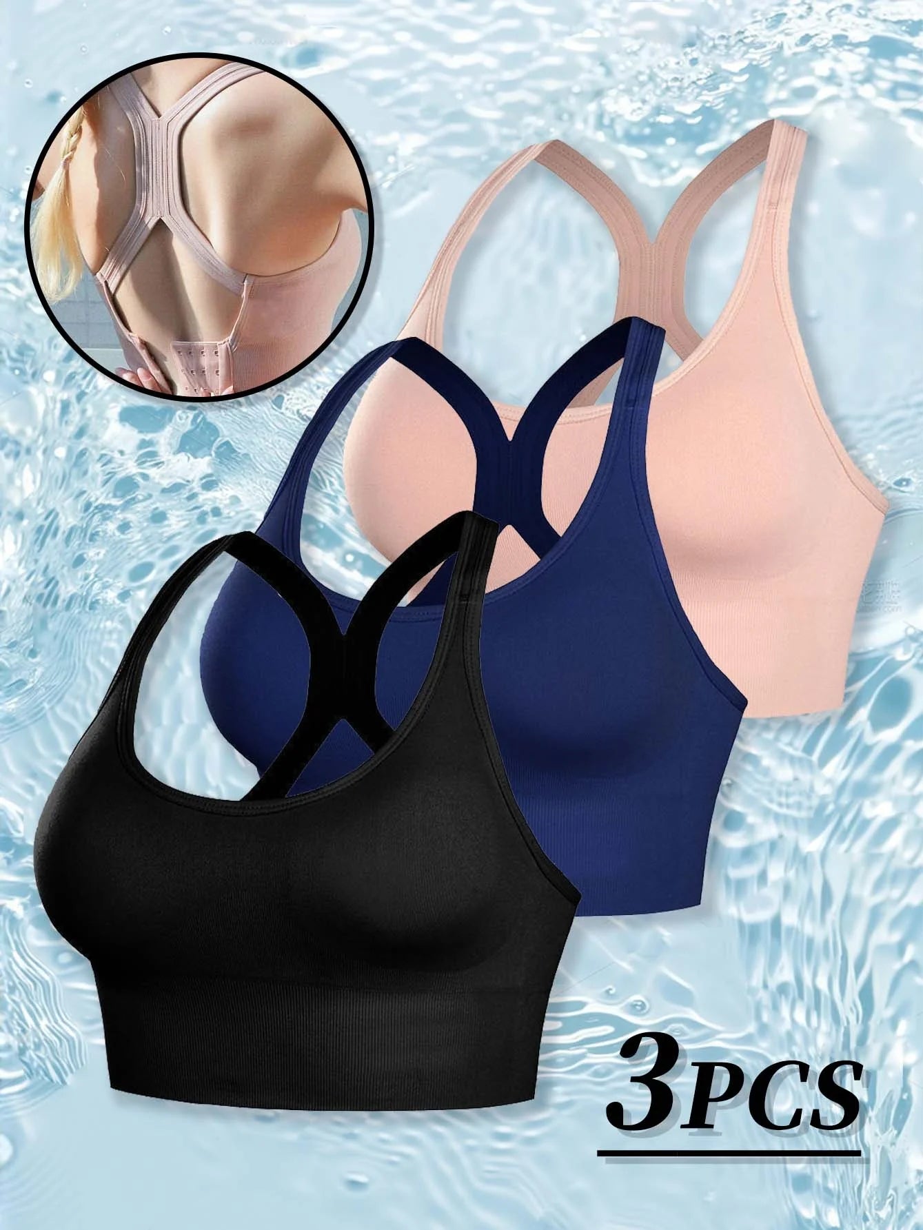 Plus Size Women's Cross-Design Shockproof Sports Bras/with Adjustable Back Clasps Yoga & Fitness Underwear