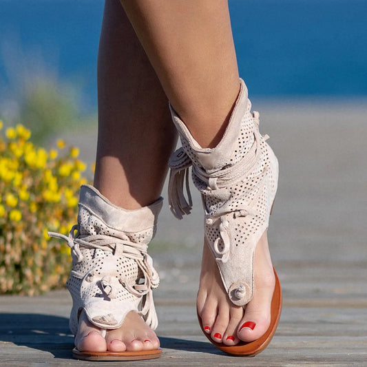 Sandals Women Girls Retro Bohemian/Tassel Roman Beach Shoes Boots Summer Wear