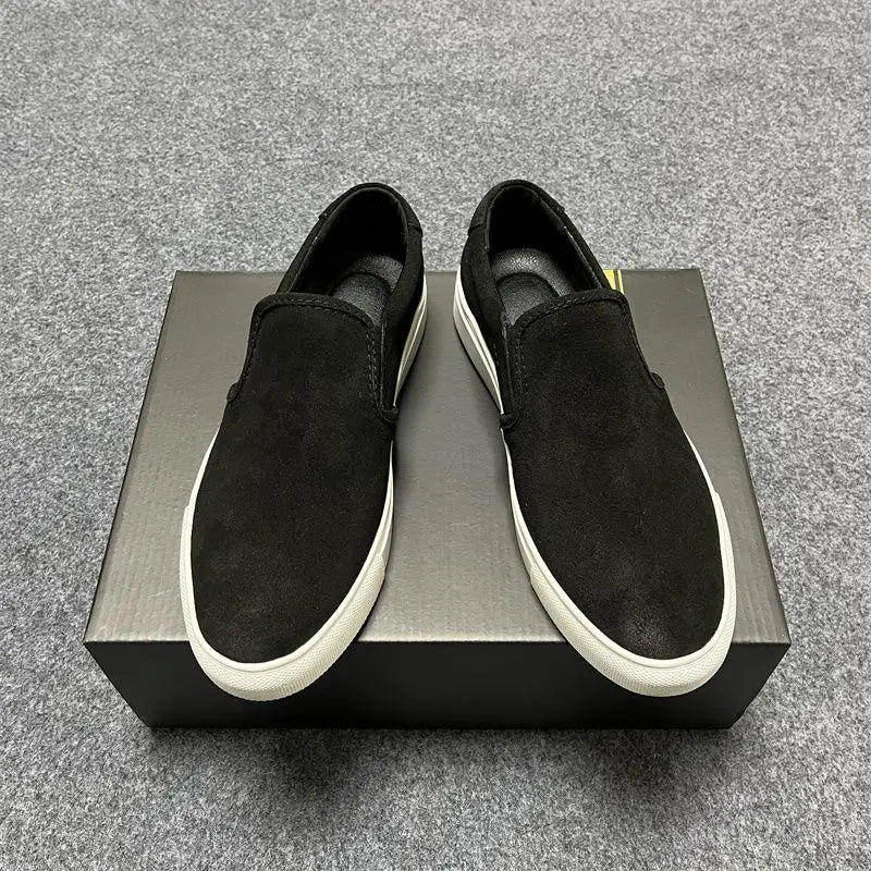 Men's COM Design Commute Casual Shoes Genuine Suede/Slip On Loafers Flat Sole Versatile Everyday Use